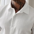 thumbnail image 7 of Men's Quick Dry Short Sleeve Shirt, Casual Henley Button Down, Solid Color, Breathable & Stretch Nylon Spandex, for Beach, Vacation, Hiking, Daily Wear, Summer Beach | Zenithor,White L, 7 of 7