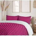 thumbnail image 6 of Ambesonne Digital Duvet Cover Sets, Modern Diamond Check Design, 2-King, Fuchsia and Black, 6 of 7