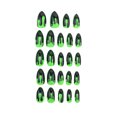 thumbnail image 5 of Halloween Expressions 24pc Self-Adhesive Press-on Nails - Black w/ Green Slime, 5 of 5