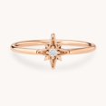 thumbnail image 5 of vylahjewellery Dainty Moissanite Starburst Diamond Ring Minimalist 10K Vermeil Yellow Gold Wedding Ring Women's Brilliant Round Cut Engagement Statement Ring, 5 of 8