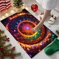 thumbnail image 2 of ChicYu Christmas Themed Living Room Small Carpet Round Floor Mat 15.75in Festive Christmas Patterns Rubber Backing Suitable for Living Room Coffee Table, 2 of 5