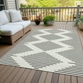 thumbnail image 6 of Addison Rugs Chantille Indoor/Outdoor Transitional Geometric Ivory Washable Rectangle Rug, 9' x 12', 6 of 6