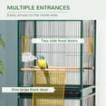 thumbnail image 4 of PawHut Large Bird Cage with 1.7 ft. Width for Wingspan, Bird Aviary Indoor with Multi-Door Design, Fit for a Canary, Finch, Conure, 55", 4 of 9