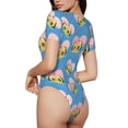 thumbnail image 3 of Easygdp Avocado Lovers Women'S Waist-Cinching Short-Sleeved Onesie, Olastic Onesiet,Snaps At Bottom,Easy To Put On And Take Off - Medium, 3 of 9