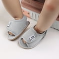 thumbnail image 4 of JDEFEG Baby Walking Shoes Soft Sole Non Slip Summer Toddler Shoes Boys Girls Sandals Flat Mesh Breathable Comfortable Back Strap Hook Loop Sandals Grey Size 6, 4 of 4