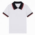 thumbnail image 4 of NIEWTR Boys Uniform Short Sleeve Polo Shirt Classic Collared Top for School and Daily（A01-Watermelon Red,11-12 Years), 4 of 4