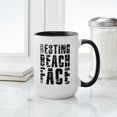 thumbnail image 4 of CafePress - Resting Beach Face - 15 oz Ceramic Large White Novelty Mug, 4 of 4