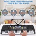 thumbnail image 4 of Teclado eléctrico Pyle PKBRD6112 61 teclas con micrófono, 4 of 8