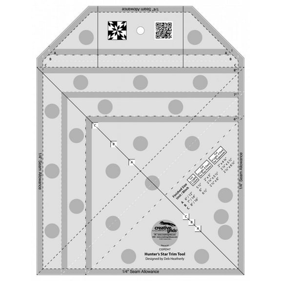 Creative Grids Quilt Ruler Hunter's Star Trim Tool