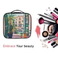 thumbnail image 6 of FORMRS Travel Makeup Bag Large Capacity Train Case Cosmetic Organizer with Adjustable Dividers, Window Scene, 6 of 8