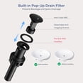 thumbnail image 5 of TVOFEK Bathroom Faucet 4 inch, Matte Black Bathroom Sink Faucets fit 2 or 3 Holes with Pop up Drain and cUPC Hoses for Vanity RV Restroom Laundry, 5 of 14