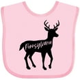 thumbnail image 3 of Inktastic Pennsylvania Black Deer Silhouette Boys or Girls Baby Bib, 3 of 4