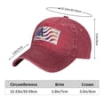 thumbnail image 5 of DouZhe Adjustable Washed Cotton Baseball Cap - Patriotic Stars and Stripes Prints Vintage Dad Hat Unisex Sports Caps (Red), 5 of 7