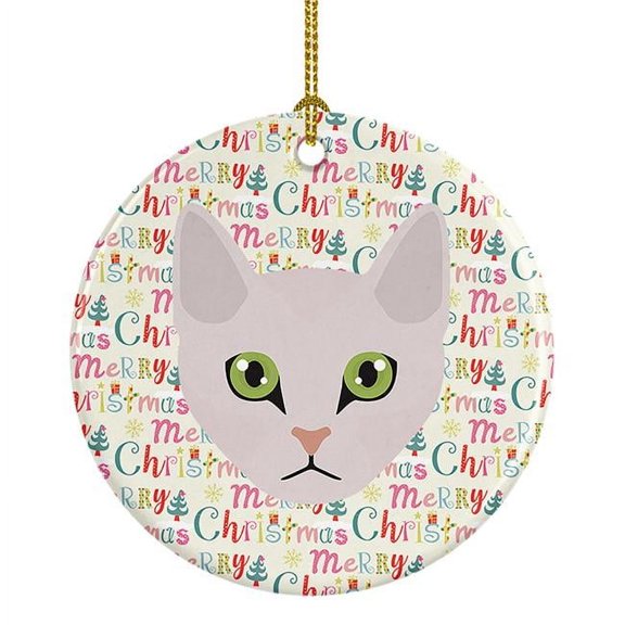 Burmilla Cat Christmas Ceramic Ornament 2.8 in x 2.8 in