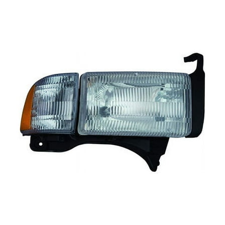 Right Passenger Side Headlight Assembly - Compatible with 1994 - 2002 Dodge Ram 3500 1995 1996 1997 1998 1999 2000 2001