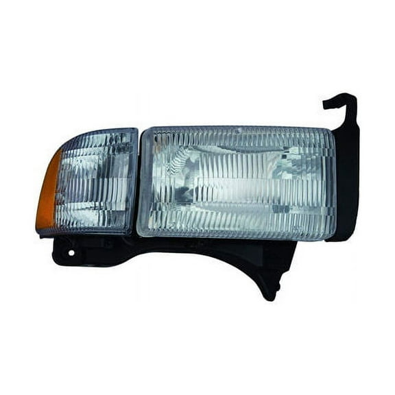 Right Passenger Side Headlight Assembly - Compatible with 1994 - 2002 Dodge Ram 2500 1995 1996 1997 1998 1999 2000 2001