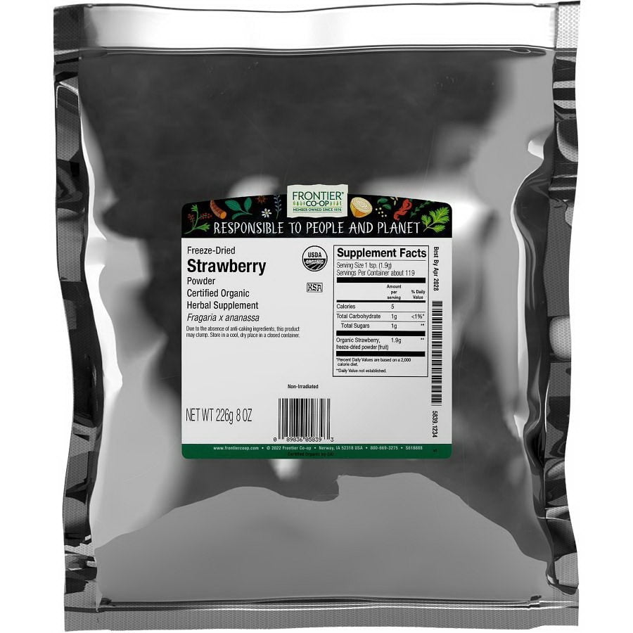 Frontier Co-op Freeze-Dried Strawberry Powder, Organic 1/2 lb.