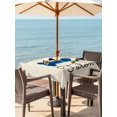 thumbnail image 3 of Outdoor Tablecloth with Umbrella Hole for Patio/Picnic/Party/Camping, Blue Black Buffalo Checkered Waterproof Table Cloth Square Cover Washable, Bones Cute Dogs Pets (60"x 60"), 3 of 8