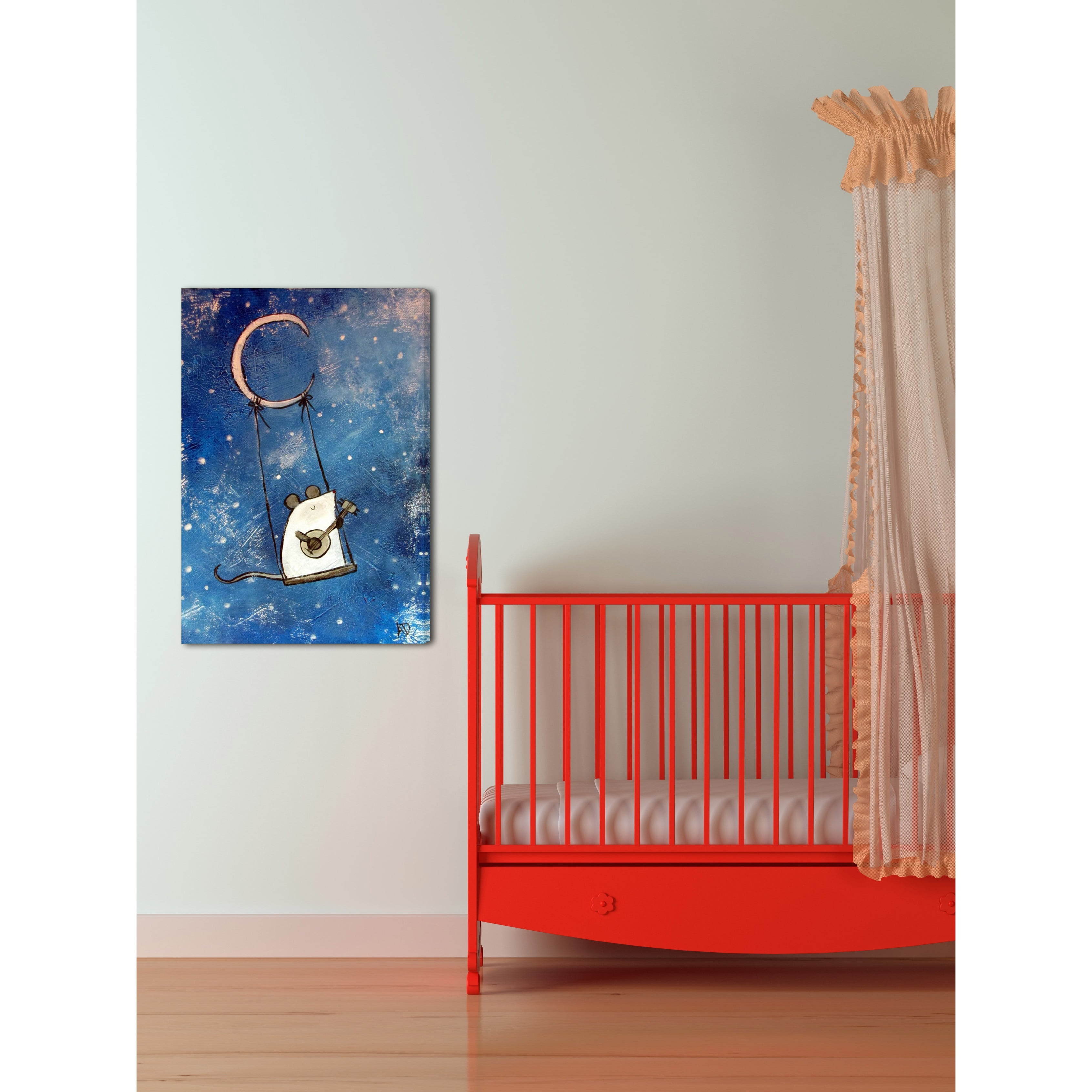 "Moon Swing" by Andrea Doss Painting Print on Wrapped Canvas