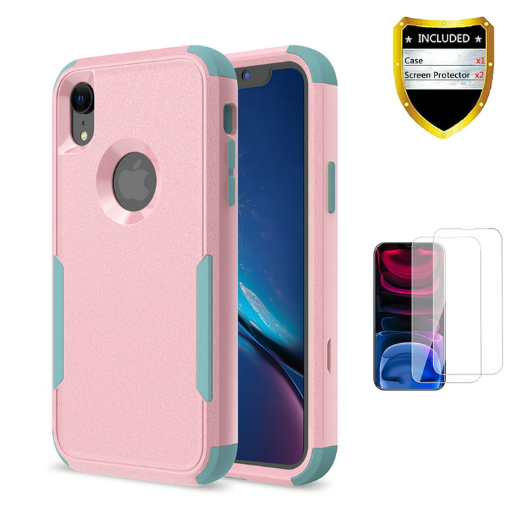iPhone XR Case, Phone Case iPhone XR, Slim Fit Silicone Rubber Shockproof  Protective Bumper Girls Women Cover for iPhone XR, Pink