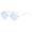 Blue, variant on Womens Sunglasses Rimless Diamond Shaped Multi Color Metal Resin Fashion Eyewear for Beach Holiday Use