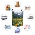 thumbnail image 4 of Balery Mountain Daisy Meadow Cesta de ropa redonda con asas, impermeable, independiente, para ropa, juguetes, dormitorio y familia-Small, 4 of 6