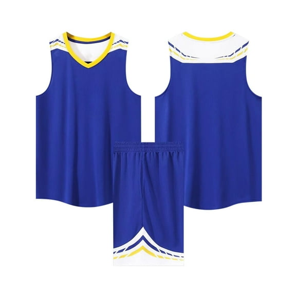 Hduncf Boys Girls Basketball Jersey Quick-Dry Breathable Toddler Kid Tank Top Track Shorts Sets Boy Summer Clothes Blue 6 Years