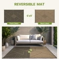 thumbnail image 4 of KUETH 6'x 9'Outdoor Plastic Rug Foldable Waterproof UV Resistant Outdoor Patio Geometric RV Deck Rug, 4 of 6