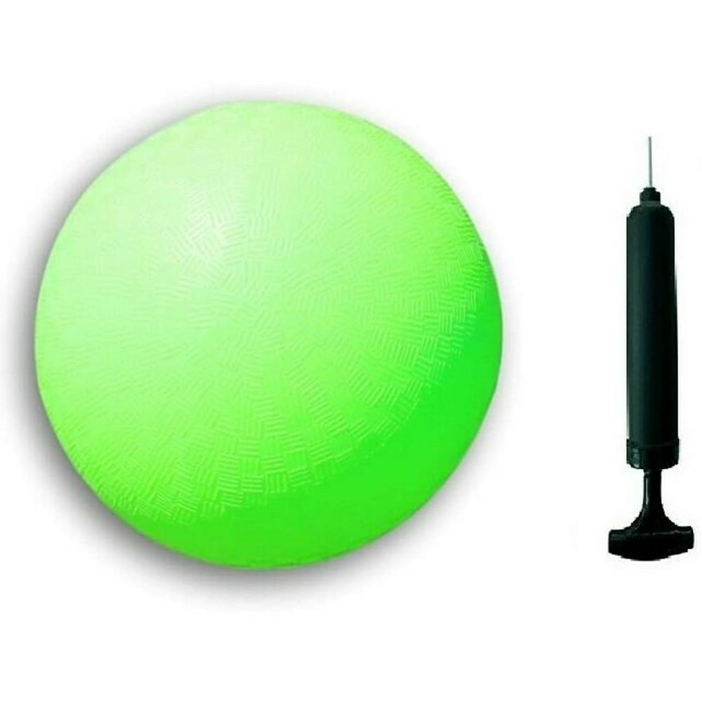 Green Colored Playground with Air Pump and Needle, Bouncy Ball Dodgeball Kick Ball