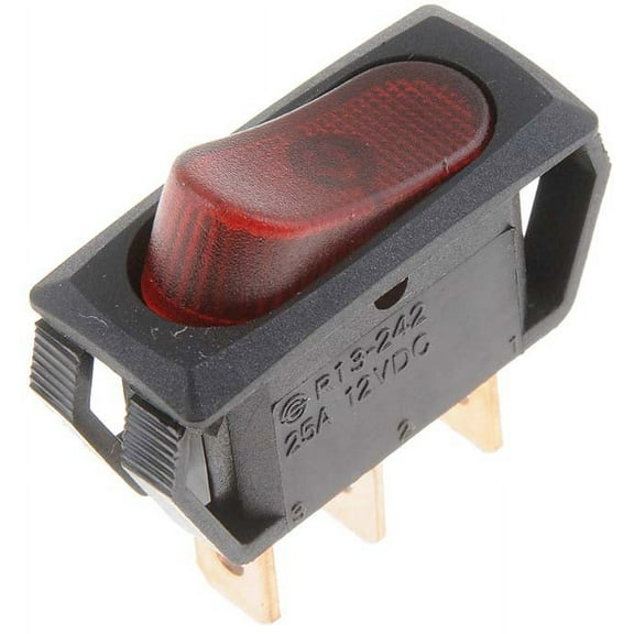 Dorman D18-84830 Rectangle Rocker Switch - Black & Red