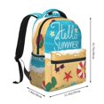 thumbnail image 2 of Gaeub Hello Summer1 Ergonomic Lightweight Laptop Backpack - Multiple Pockets for School, Work, Travel, Outdoor Activities -One Size, 2 of 5