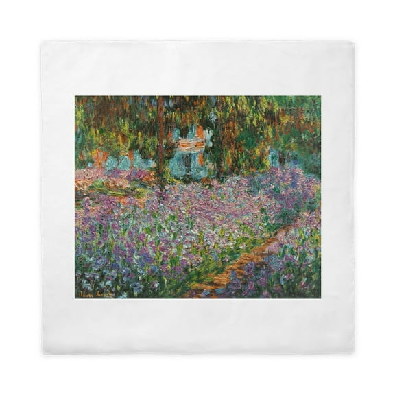 CafePress - Irises In Monet's Garden - Queen Duvet