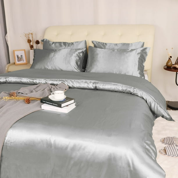 Color Duvet Cover Set Gray Queen, What Color Duvet With Gray Sheets