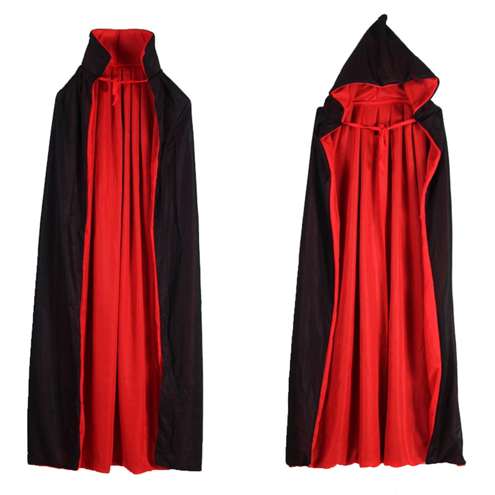 Wizard Black Cloak Robe Vampire Unisex Adult Costume Halloween Costume Cosplay