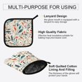 thumbnail image 3 of Yayeee Oven Mitts and Pot Holder Set of 2 Heat Resistant Kitchen Gloves Baking Hot Pad, Beige Whimsical Leaves, 3 of 5