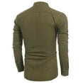 thumbnail image 2 of Coshow Men's Cotton Henley Shirt Long Sleeve Hippie Casual Beach T Shirts, 2 of 7