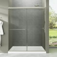 thumbnail image 2 of JimsMaison 56-60"W x 70"H Semi-Frameless Sliding Shower Door,Tempered Glass, Brushed Nickel, 2 of 10