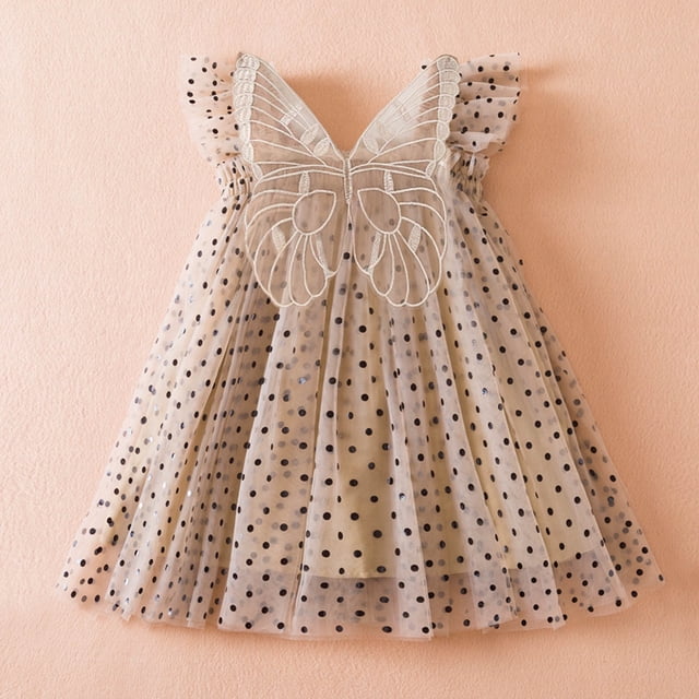 Herrnalise Vestidos de tutú para niña bebé Vestido sin mangas para bebé Vestido de tul con lunares para niña pequeña Vestido de tutú suave de verano para niña pequeña