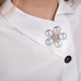 thumbnail image 5 of 2 piezas de ramillete de boda para mujer, broche de hoja de flor elegante con perlas de cristal para mujer, novia, 5 of 5
