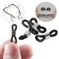 thumbnail image 4 of 50 Packs Sangle de Chaîne de Lunettes Réglable en Silicone Boucle Extrémités Connecteurs Anti-Dérapant Noir, 4 of 7