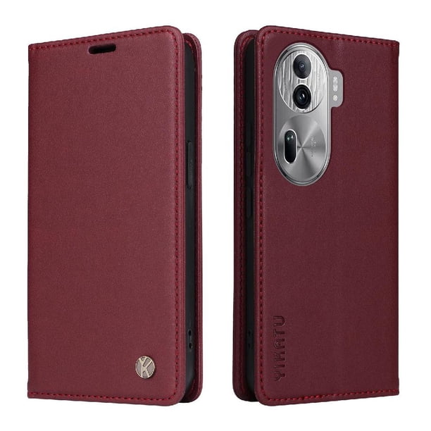 Funda para OPPO Reno 11 Pro 5G Estuche de Cuero PU Tipo Cartera con Ranuras para Tarjetas y Cierre Magnético