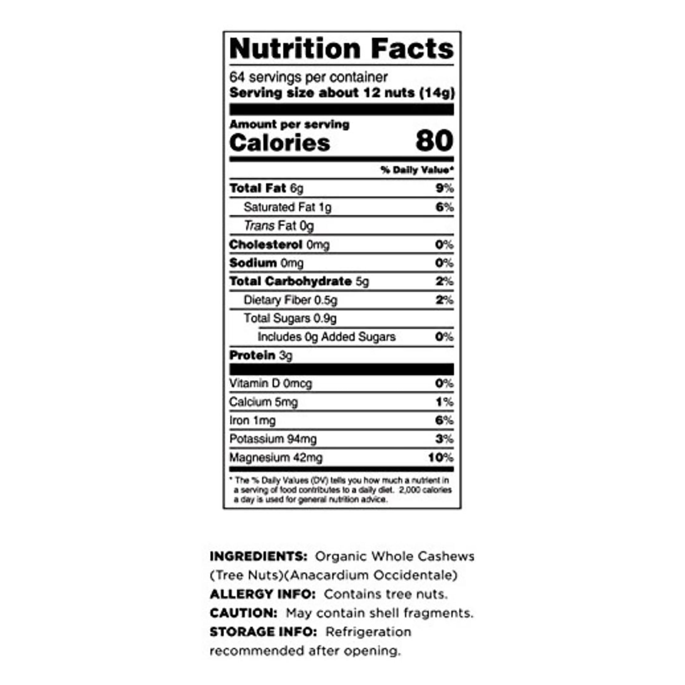 Terrasoul Superfoods Organic Raw Whole Cashews, 4 Lbs (2 Lbs 2-Pack) - Great for Snacking, Baking, and Culinary Creations