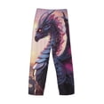 thumbnail image 3 of Vsdgher Dragon Print Mens Pajama Pants Sleep & Lounge Pants, PJ Bottoms With elastic waistb and Pockets, 3 of 5