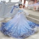 thumbnail image 1 of Conjunto de vestido de mujer con lentejuelas de estrellas Carol 2024 con degradado brillante, vestido tradicional chino Hanfu, fiesta de graduación, regalo formal de cumpleaños y Navidad, 1 of 4