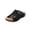 Black, variant on Comfortable Wedge Sandals for Women: Stable Wedge & Anti-slip Outsole for Confidence Walking - Breathable & Adjustable for Summer Daily Wear Dark Blue 36