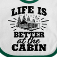 thumbnail image 4 of Inktastic Life is Better at The Cabin with Trees and Moon Boys or Girls Baby Bib, 4 of 4