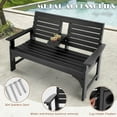 thumbnail image 4 of NOICOI Heavy-Duty Outdoor Garden Bench - Weatherproof HPDE,Design for Patio, Lawn-BLACK, 4 of 7