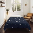 thumbnail image 4 of Modern Navy Blue Tapestry for Bedroom Wall Hanging Tapestry, Japanese Style Moon Stars Minimalism Ceiling Backdrop Tapestries Poster Blanket Wall Decor for Teens Room Living Room Dorm 59" x 79", 4 of 8