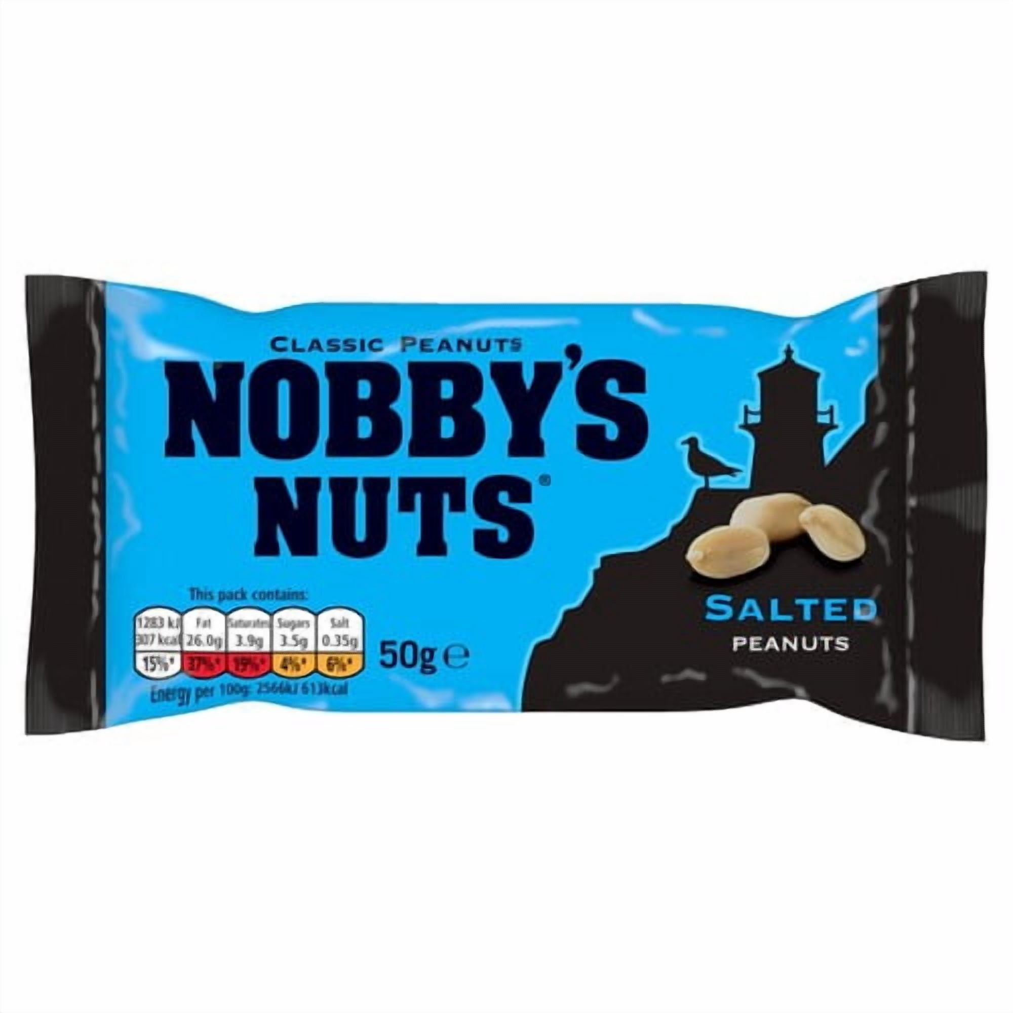 Nobby's Nuts Classic Salted Peanuts 50g, British Import (Pack of 3)