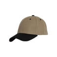 thumbnail image 1 of Two-Tone  Adjustable Baseball Cap, Khaki/Black, 1 of 2